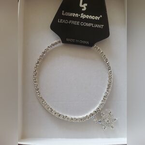 Bracelet /Anklet Lauren Spencer Faux Diamond Larger Lead Free Compl. Jewelry New